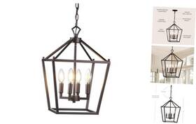 Jyl7436a Jonathan Y Pagoda Lantern Dimmable Adjustable Metal Led 12 Inch Oil-rubbed Bronze