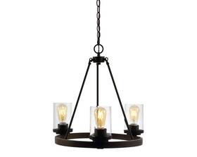 Jyl7511a Jonathan Y Coronet 20 Inch 3-light Iron/seeded Glass Rustic Farmhouse Le