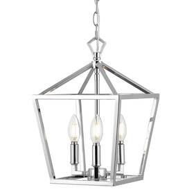 Jyl7601c Jonathan Y 10 Inch Chrome 3light Pagoda Led Pendant Lantern Classic Modern Farmhouse Chande