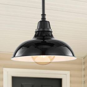 Jyl7611b Jonathan Y Jasper 12.25 Inch 1-light Black Industrial Farmhouse Pendant