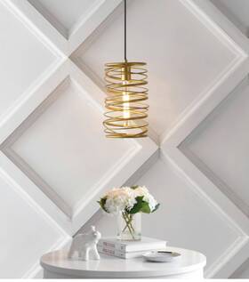 Jyl7910 Jonathan Y Helisa 7.25 Inch 1-light Modern Contemporary Iron Spiral Led Pendant