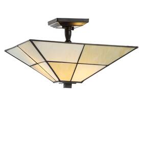 Jyl8025a Jonathan Y Juliana 15.7 Inch Tiffany-style Glass/metal Led Semi-flush Mo