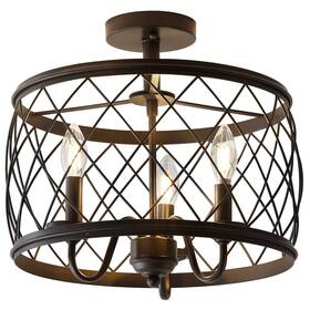 Jyl9037b Jonathan Y Eleanor 15 Inch 3 Metal Led Semi Flush Mount Ceiling