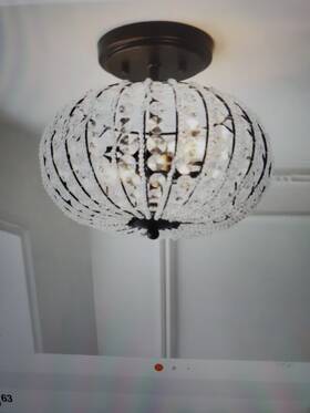 Jyl9047a Jonathan Y Catalina 11.7 Inch Oil Rubbed Bronze/crystal Led Semi-flush