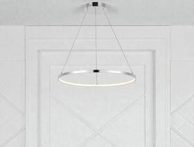 Jyl7203c Jonathan Y Lighting Jyl7203 Brice 24 Inch W Dimmable Minimalist Ring Pendant - Chrome