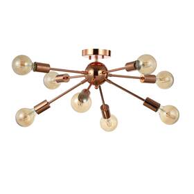 Jyl7459a Jonathan Y Lighting Copper 8 Light 31 Inch W Led Semi-flush -