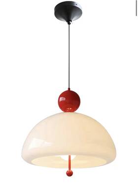 Jow0016 Jowjut Modern 3-light Red Glass Pendant Lamp Mid Century Hanging Light Fixture