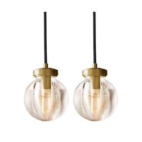 Tw20240816002 Joyunleo Globe Pendant Lights Gold Carved Striped Glass Kitchen Island