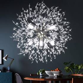 Juhom 764725821295 Dandelion Firework Chandelier Modern Crystal Pendant Lights Ceiling Light Fix