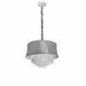Jul-14-3-pc-134 Jul143pc134 Dainolite Lighting Silk Glow Crystal 3 Light Chandeliers Chrome