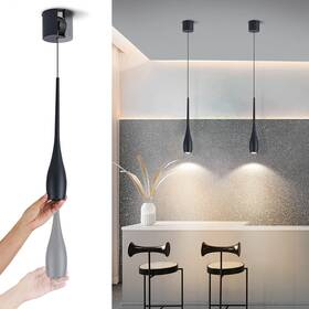Julin Home 760627166106 Black Pendant Light For Kitchen Island Led Dimmable Fixtures