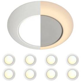5cct Jullison 445013778738 8 Pack 6 Inch Led Low Profile Disk Light With Night 120vac 15w