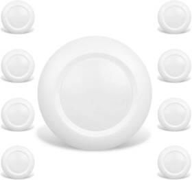 Jullison 607994072435 8 Packs 6 Inch Led Low Profile Recessed And Surface Mount Disk Light