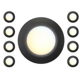 Dl6in5cctbk8p Jullison 8 Packs 6 Inch Black 5cct Field Selectable Led Low Profile Recessed And Surface