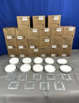 Led-sm5r-50k-wh Jullison Led-sm5r Lot Of 94 Slim Surface Mount 5 Inch Led Light Fixtures New