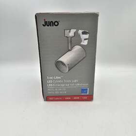 R605l30k80criflwh Juno Trac-lites 1-light Dimmable White Head R605l 3000k 10.5 W Led Track Light