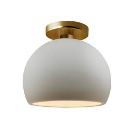Cer-6350-bis-brss Justice Design Group Cer-6350-bis Radiance 7 Inch W Semi-flush Globe - Brass