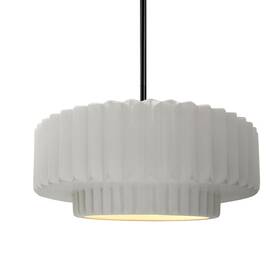 Cer-6553-bis-mblk-rigid Justice Design Group Cer-6553-bis-rigid Radiance 15 Inch W Pendant - Black