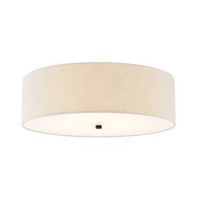 Fab-9732-crem-mblk Justice Design Group Fab-9732 Classic 5 Light 24 Inch W Flush Mount - Matte Black /