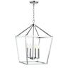 Jyl7437c Jonathan Pagoda Chrome Lantern Metal Led Pendant 819727026084