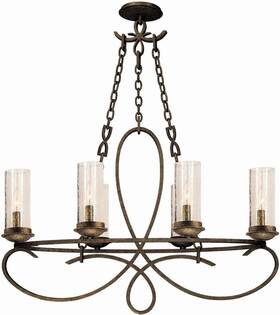 2673hb Kalco 2673hb/1100 Six Light Chandelier Grayson Heirloom Bronze