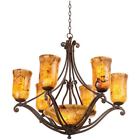 49673 Kalco Lighting Somerset Tortoise Shell Chandelier