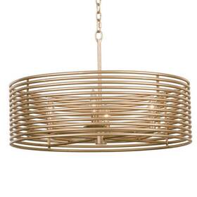 506451mg Kalco 506451 Emery 4 Light 24 Inch W Drum Chandelier - Gold