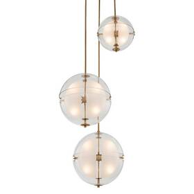 509757wb Kalco 509757 Sussex 12 Light 44 Inch W Led Multi Pendant - 1 Winter Brass
