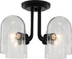 514045mb Kalco Cupola Semi-flush Farmhouse Chic Dome Shade Domed 4-light Matte Black