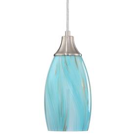 1005ap-1p Karyfine Mini Pendant Light Handcrafted Art Glass Lighting Shade With Brushed