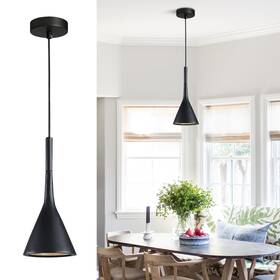 Kco 754407774308 Lighting Farmhouse Black Cone Pendant Light 1-light Small Industrial Kitchen