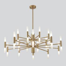 L1119-40 Kco Brushed Brass Led Sputnik Chandelier 40 Lights Gold