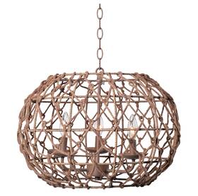 92072tn Kenroy Home Torus Rustic Woven Pendant Light Fixture Tan