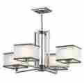Ki16727 Kichler Lighting 4 Lamp Ceiling Chandelier Modern Luxury Light Brushed Nickel Glass Crystal Shade