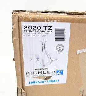 Kichler 2020tz Dover 24 Inch 5-light Tannery Bronze Transitional Chandelier