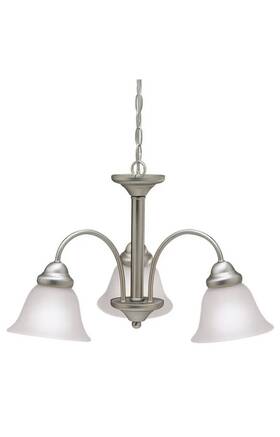 3293-ni Kichler 3293 Ni Wynberg 3 Light Chandelier Brushed Nickel And Satin Etched Glass