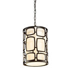 7379955 Kichler 34763 Sabine Old Bronze Geometric Art Deco Cylinder 737995347635