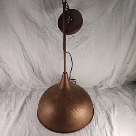 34811 Kichler Light Hammered Industrial Vintage Copper Dome Ceiling Pendant Lamp