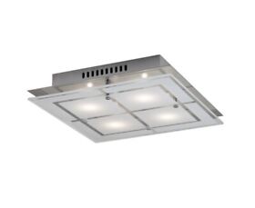 Kichler 4-light 11.75-in Polished Chrome Led Square Flush Mount Light