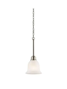 42901ni Kichler Tanglewood Brushed Nickel Mini Pendant Hanging Light Satin Etched Glass