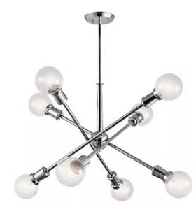 43118ch Kichler 43118 Armstrong 8 Light 30 Inch Wide 2 Tier Sputnik Chandelier Ch