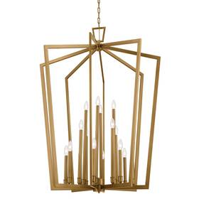 43499nbr Kichler 43499 Abbotswell 16 Light 37 Inch W Taper Candle Style - Brass