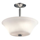 43669nil18 Kichler 43669led Aubrey 3 Light 15inch.w Led Semi-flush Bowl Ceiling Nickel