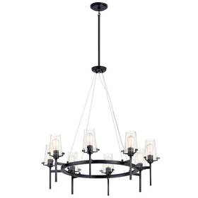 43695bk Kichler Alton 38 Inch 8 Light Chandelier In Black