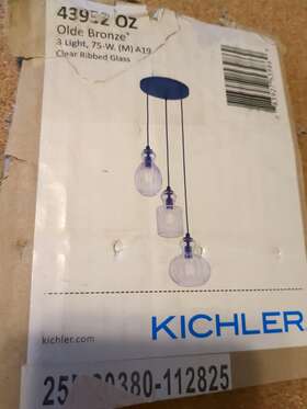Kichler 43952oz Riviera 3-light Olde Bronze Transitional Cluster Pendant Hanging Light