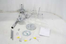43997ch Kichler Crosby 13.75in 3 Light Convertible Chandelier W Clear Glass Chrome