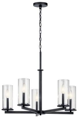 43999bk Kichler Crosby Chandelier 5-light 300 Total Watts Black