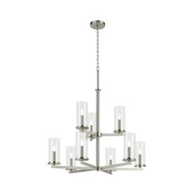 44014ni Kichler Brand New Lighting Crosby 9 Light Brush Nickel Chandelier