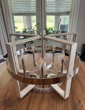 44290 Kichler 44290www Peyton Chandelier 5 Light White Washed Wood - Www Modern
