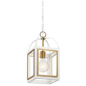 52030whnbr Kichler - Vath 1 Light 8 Inch Mini Pendant White / Natural Brass